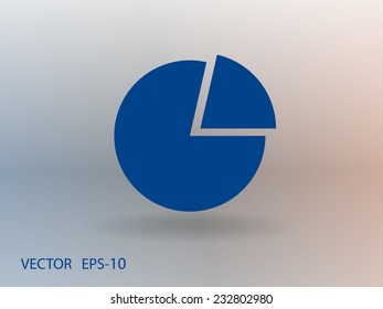 Flat icon of finance graph