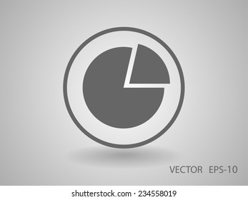 Flat icon of finance graph