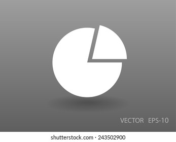 Flat icon of finance graph