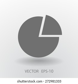 Icono plano del gráfico de finanzas