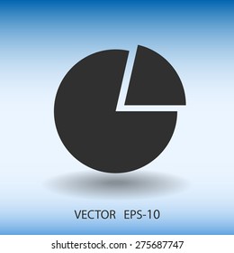 Icono plano del gráfico de finanzas