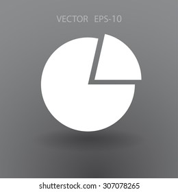 Flat icon of finance graph