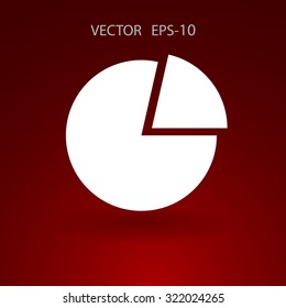 Flat icon of finance graph