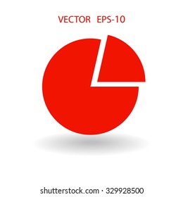 Flat icon of finance graph