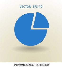 Flat icon of finance graph