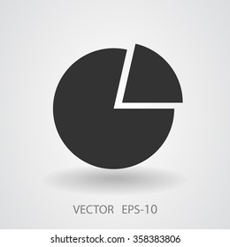 Icono plano del gráfico de finanzas