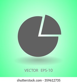 Icono plano del gráfico de finanzas