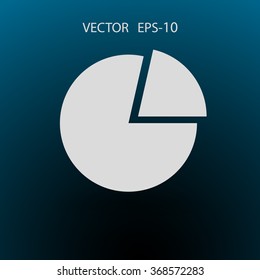 Flat icon of finance graph