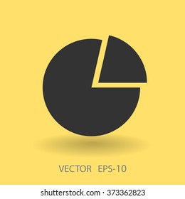 Icono plano del gráfico de finanzas