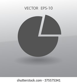 Flat icon of finance graph