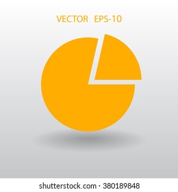 Ícone plano do gráfico financeiro