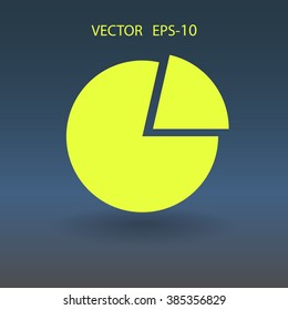 Icono plano del gráfico de finanzas