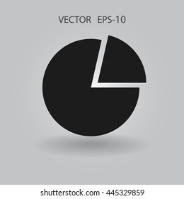 Flat icon of finance graph