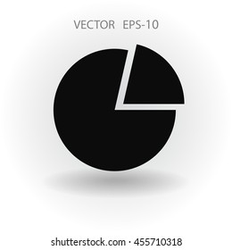 Flat icon of finance graph