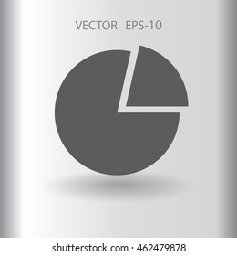 Flat icon of finance graph