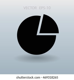 Flat icon of finance graph