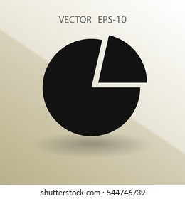Flat icon of finance graph. vector illustration