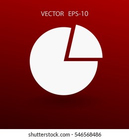 Flat icon of finance graph. vector illustration