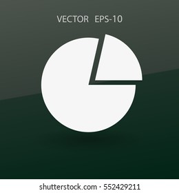 Flat icon of finance graph. vector illustration
