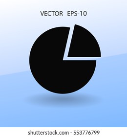 Flat icon of finance graph. vector illustration