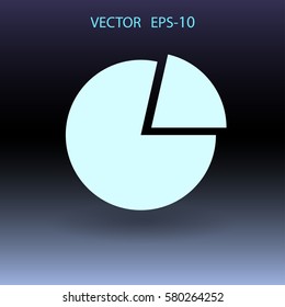 Flaches Symbol des Finanzdiagramms. Vektorgrafik