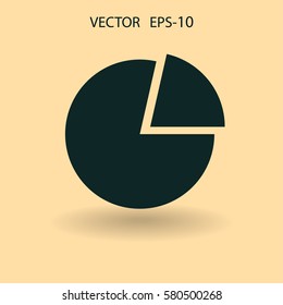 Flat icon of finance graph. vector illustration