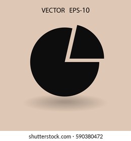 Flat icon of finance graph. vector illustration