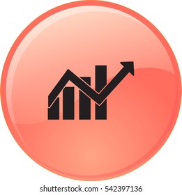 Flat icon. Financial graph