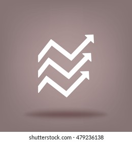 Flat icon. Financial schedule.