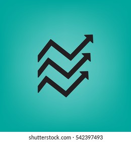 Flaches Symbol. Finanzplan.