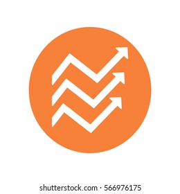 Flaches Symbol. Finanzplan.