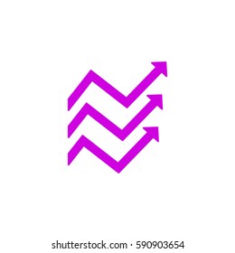 Flat icon. Financial schedule.