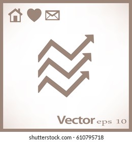 Flat icon. Financial schedule.