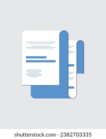 Flat Icon with Financial Theme: Paper Clipboard