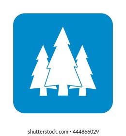 flat icon  Fir Trees 