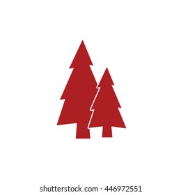 flat icon  Fir Trees 