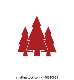flat icon  Fir Trees 