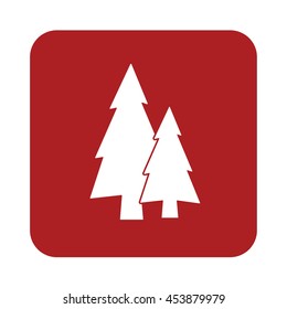 flat icon  Fir Trees 