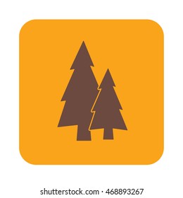 flat icon  Fir Trees 