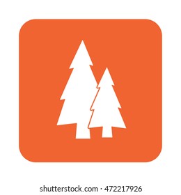 flat icon  Fir Trees 