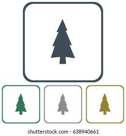 flat icon  Fir Trees 