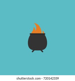 Flat Icon Fire Element. Vector Illustration Of Flat Icon Hell Isolated On Clean Background. Can Be Used As Hell, Fire And Inferno Symbols.