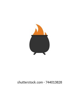 Flat Icon Fire Element. Vector Illustration Of Flat Icon Hell Isolated On Clean Background. Can Be Used As Hell, Fire And Inferno Symbols.