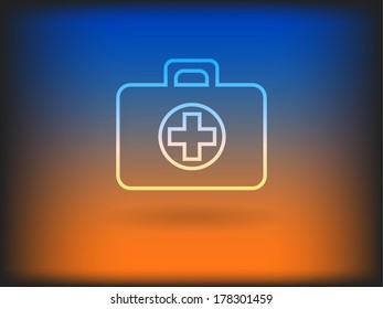 Flat icon of first aid