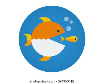 Flat Icon - Fish Illustration