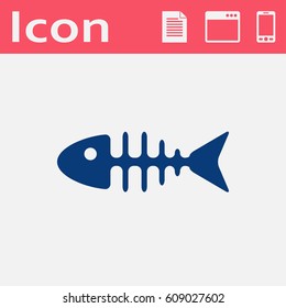 flat icon of fishbone