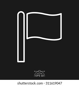 Flat icon of flag.