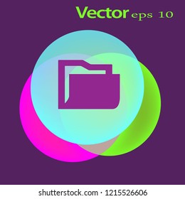 Flat icon of folder