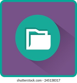 Flat icon of folder