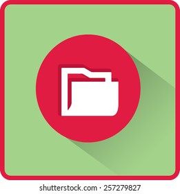 Flat icon of folder